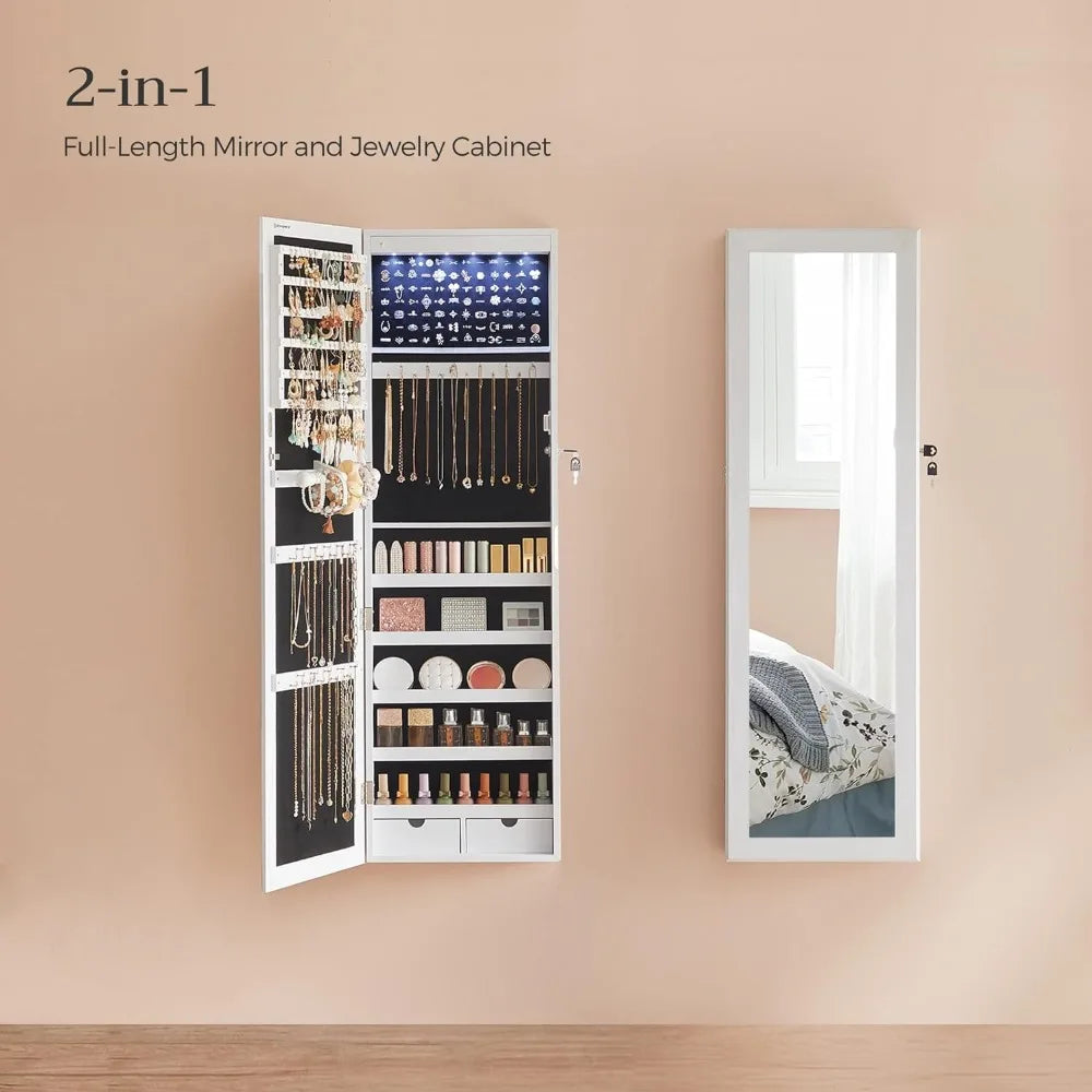 Compact Jewelry Mirror Cabinet