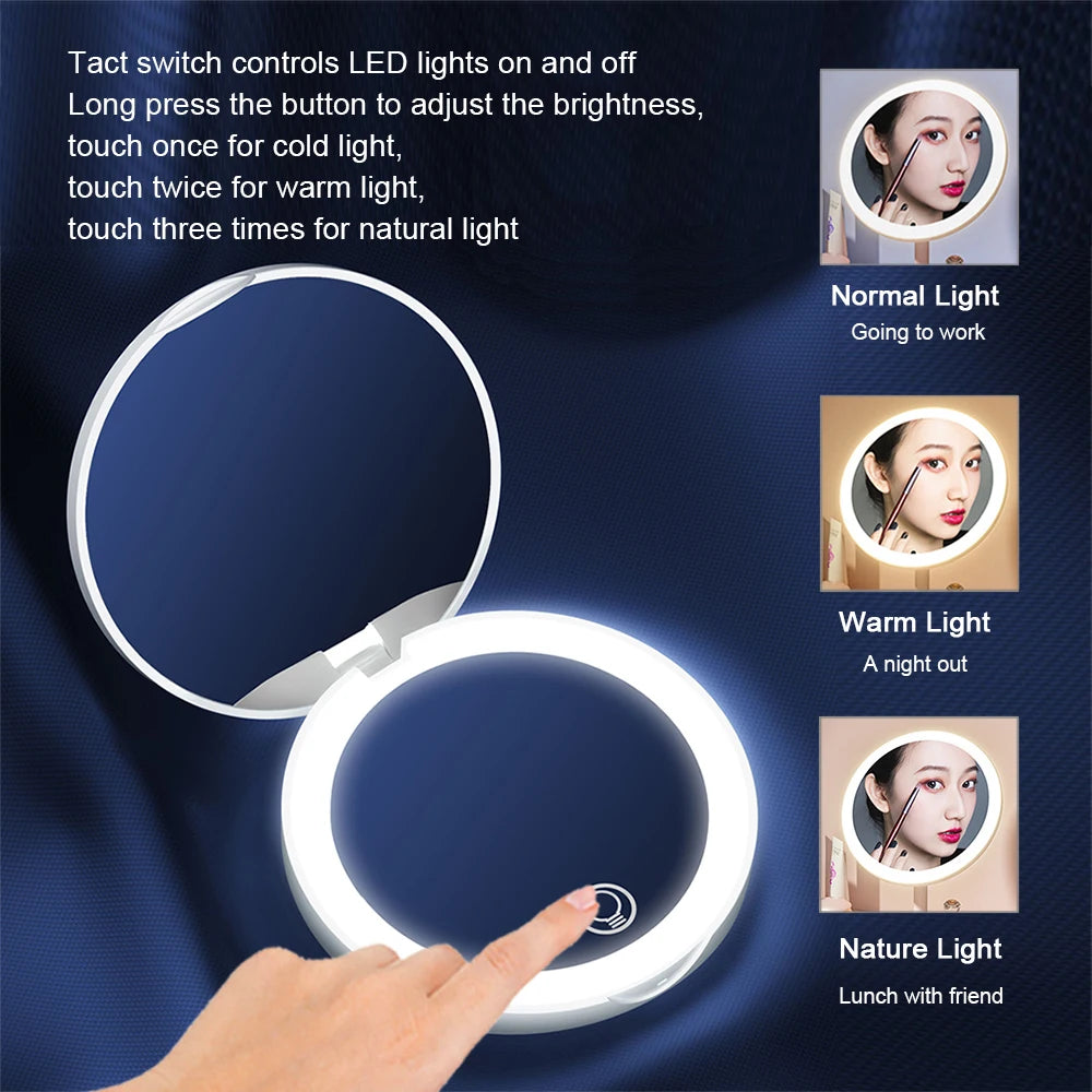 Frameless LED Makeup Mirror