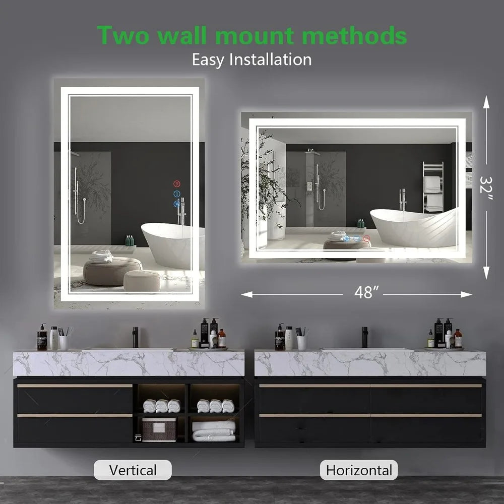 Dimmable Touch LED Mirror