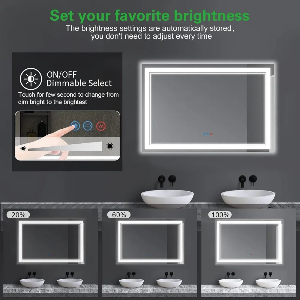 Dimmable Touch LED Mirror