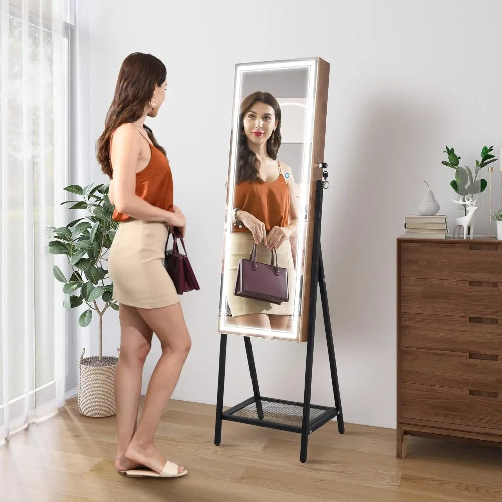 LED Wall-Mounted Jewelry Mirror