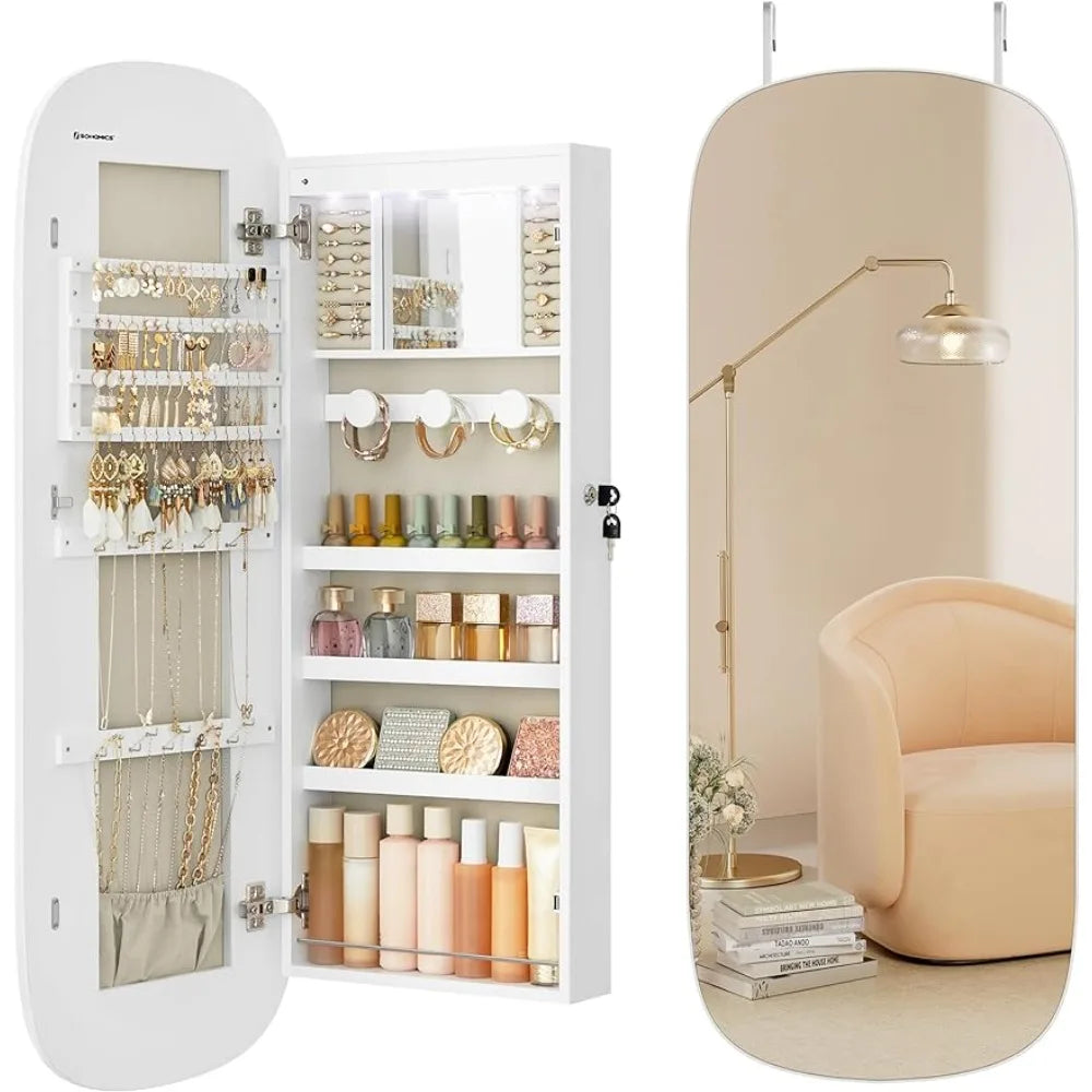 LED Jewelry Storage Mirror