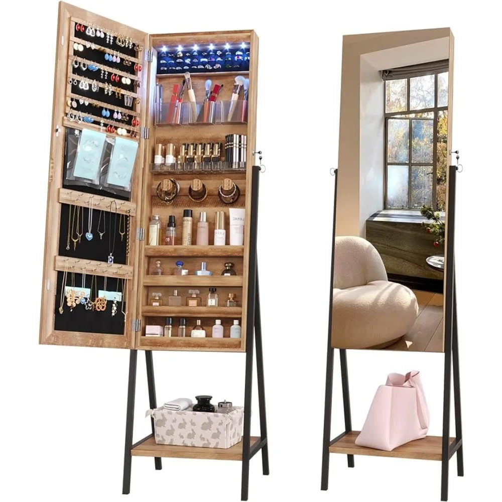 Lockable Jewelry Mirror Cabinet